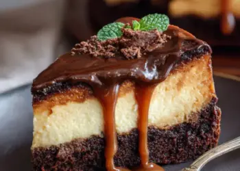 caramel brownie cheesecake