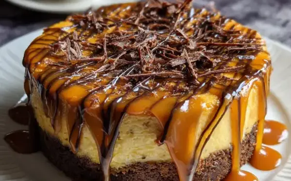 caramel brownie cheesecake