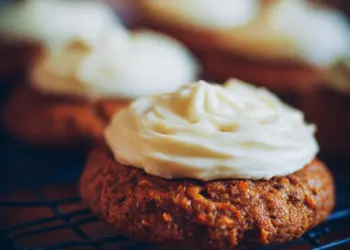 carrot cake cookies with cream cheese frosting