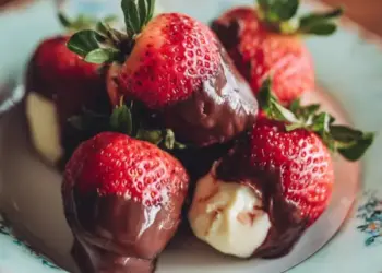 cheesecake-stuffed chocolate-covered strawberries