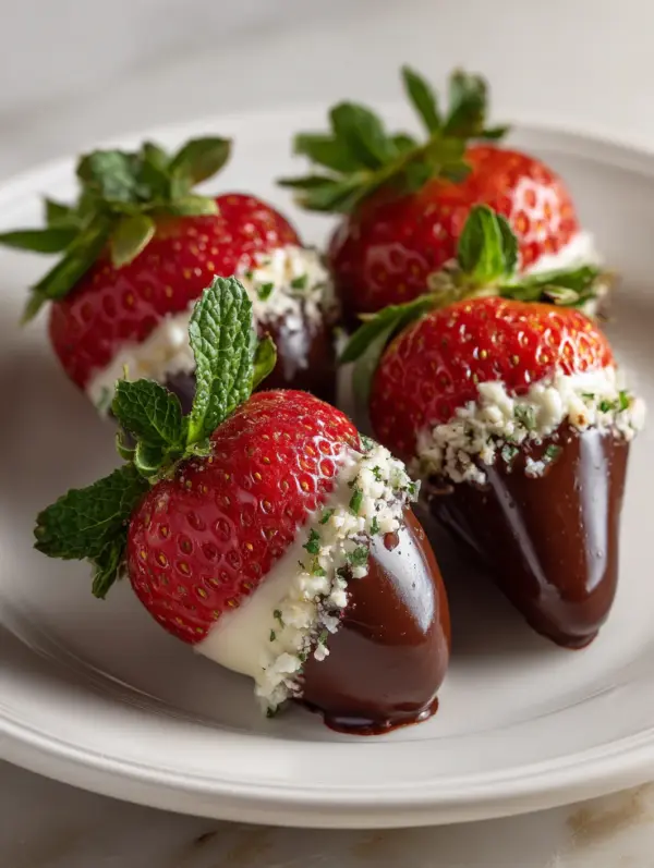 card recipe ingredients and instructions cheesecake-stuffed chocolate-covered strawberries