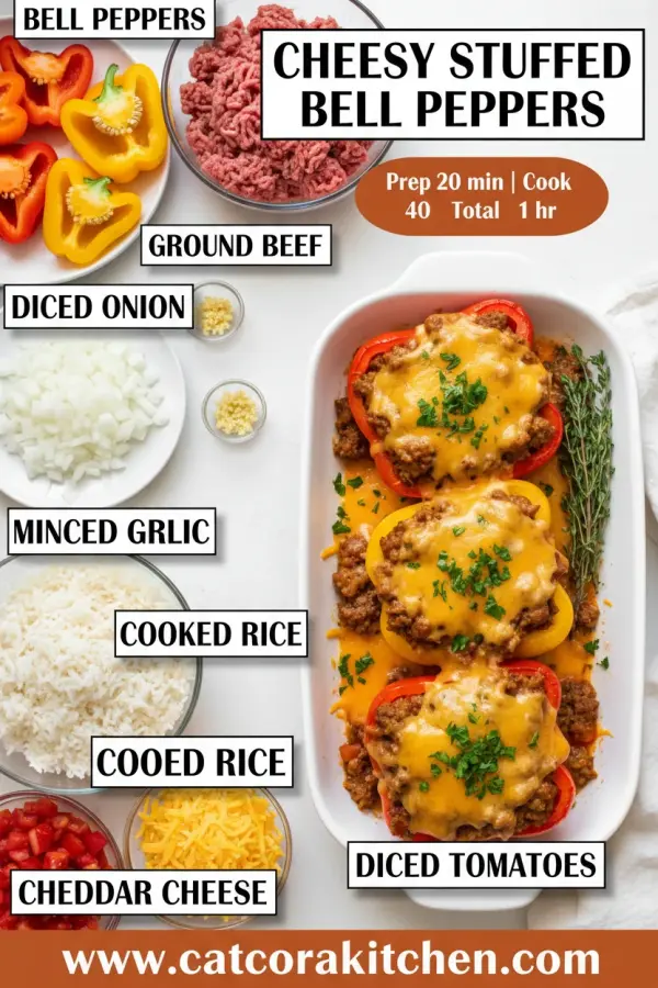 Cheesy stuffed bell peppers ingredients