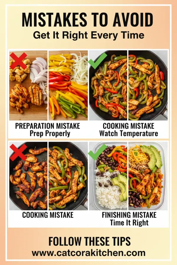 Chicken fajita meal prep bowls common mistakes