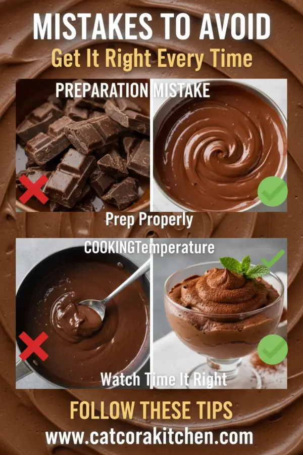 Chocolate mousse common mistakes