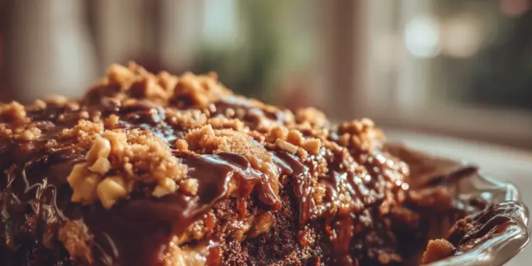 chocolate peanut butter dump cake