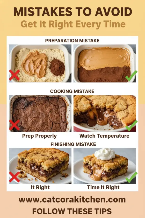Chocolate peanut butter dump cake common mistakes