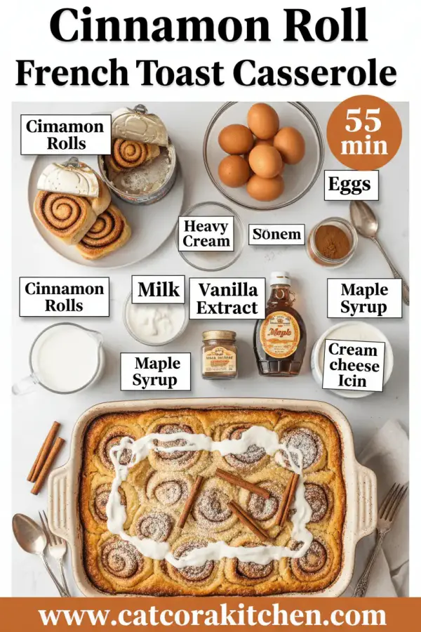 Cinnamon roll French toast casserole ingredients