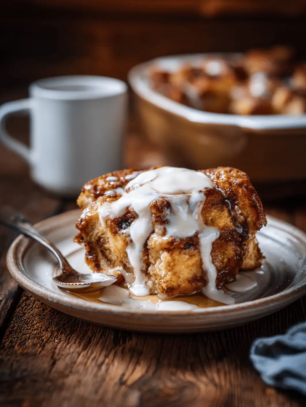 card recipe ingredients and instructions cinnamon roll French toast casserole