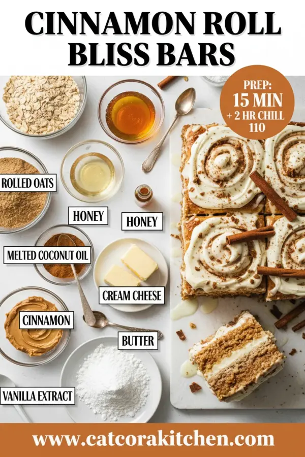 Cinnamon roll bliss bars ingredients