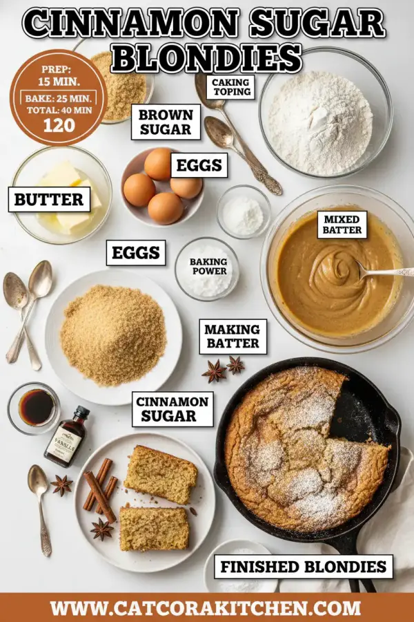 Cinnamon sugar blondies ingredients