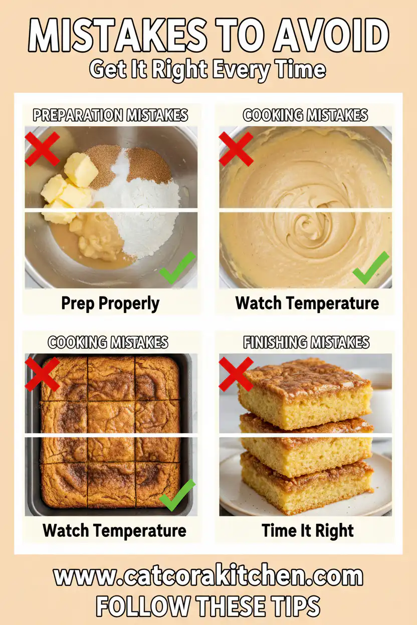Cinnamon sugar blondies common mistakes