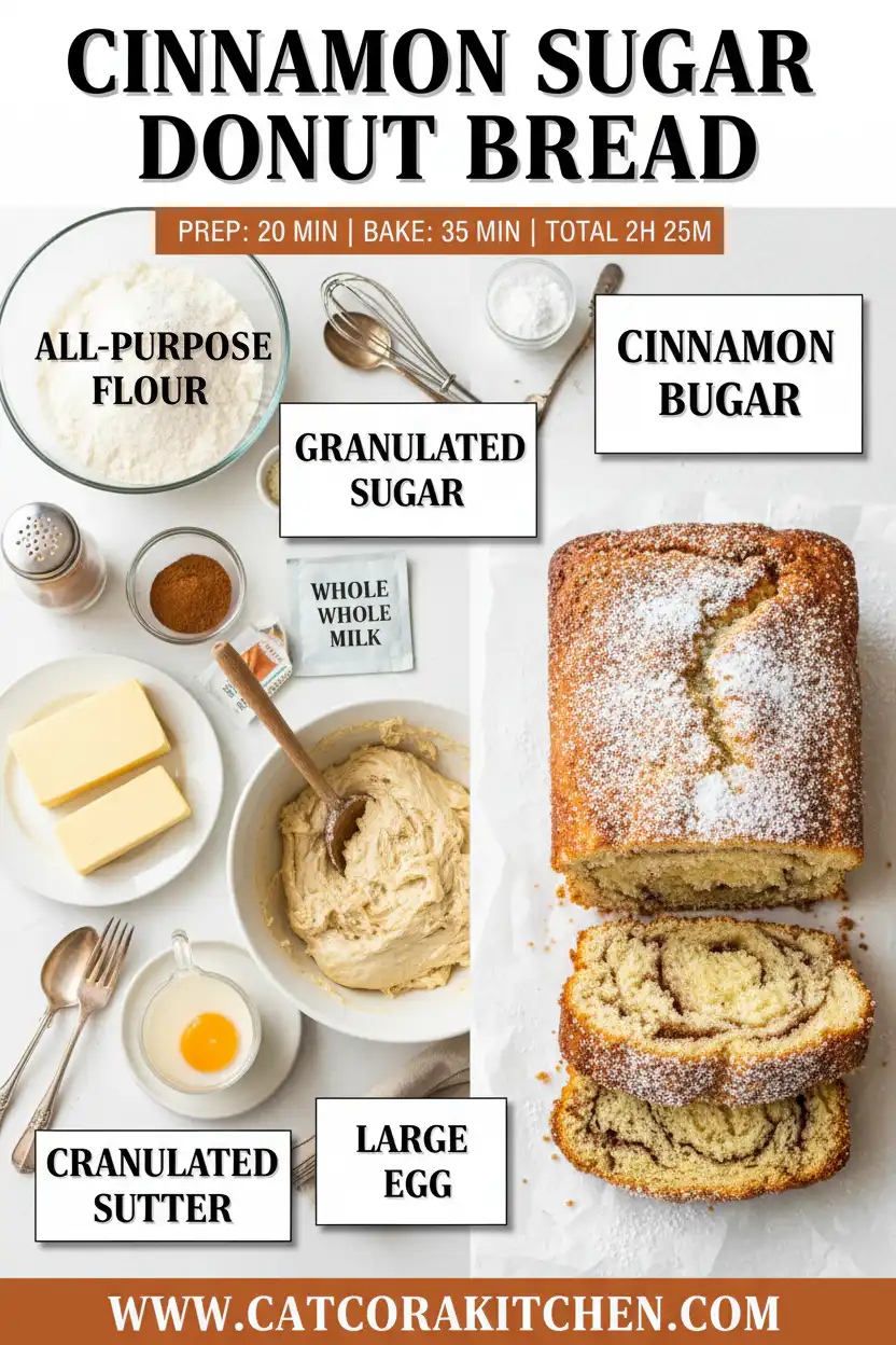 Cinnamon sugar donut bread ingredients
