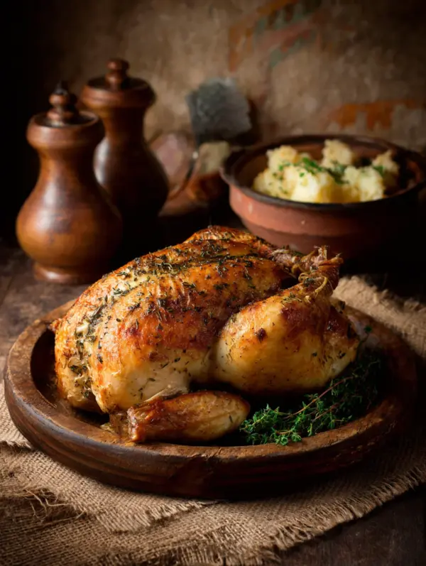 Classic Easter Sunday Roast Chicken – Golden & Herb-Filled