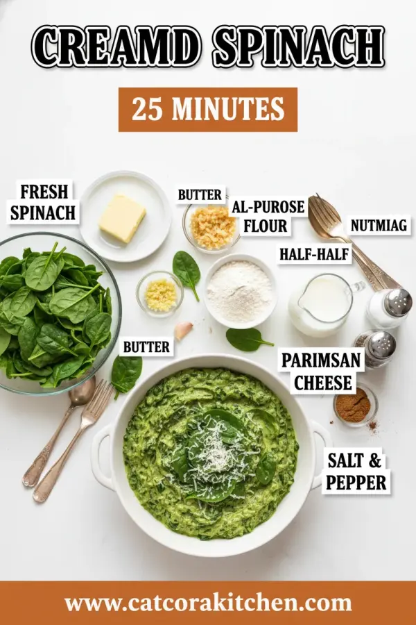 Creamed spinach ingredients