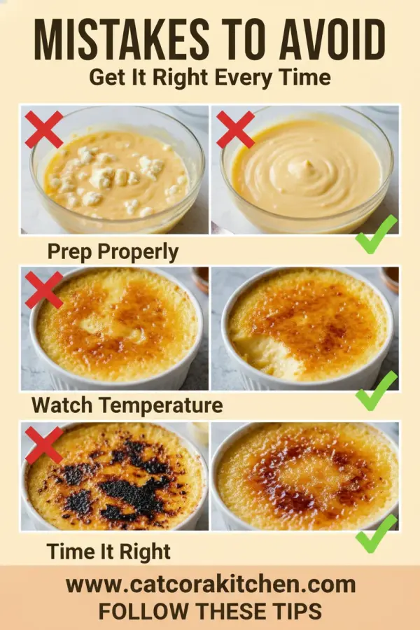 Creme brulee common mistakes