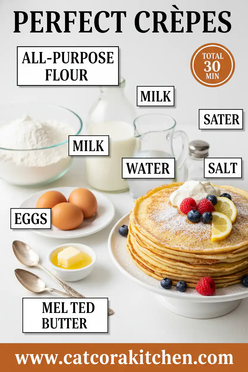 Crepes recipe ingredients