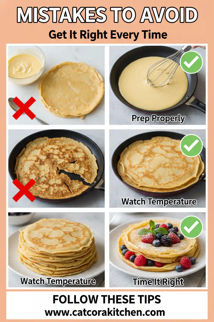 Crepes recipe common mistakes