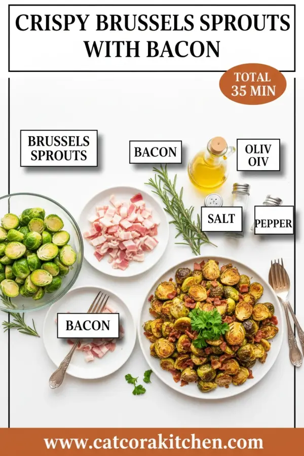 Crispy Brussels Sprouts with Bacon ingredients