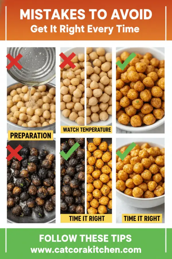 Crispy air fryer chickpeas common mistakes