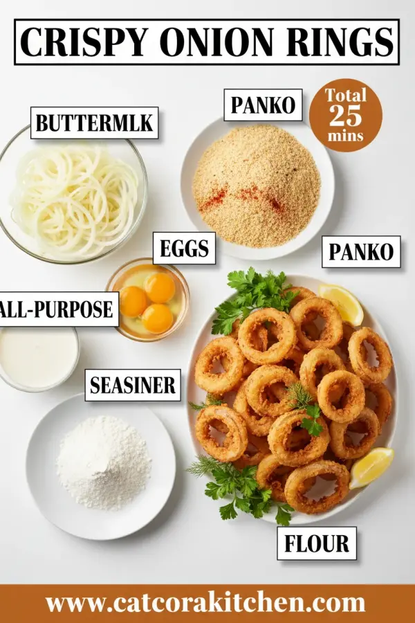 Crispy onion rings ingredients