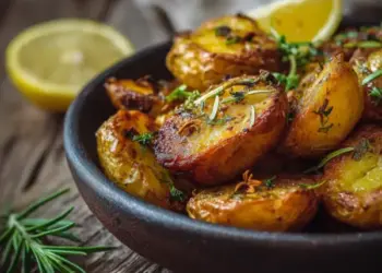crispy potatoes with herbs and lemon