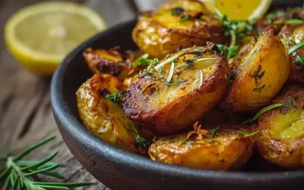 crispy potatoes with herbs and lemon