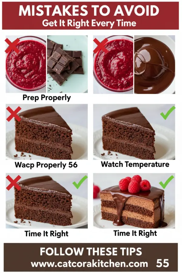 Dark chocolate raspberry mousse cake common mistakes