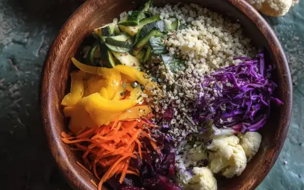 earth day veggie grain bowl