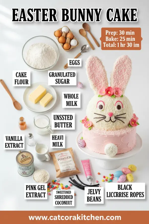 Easter bunny cake ingredients