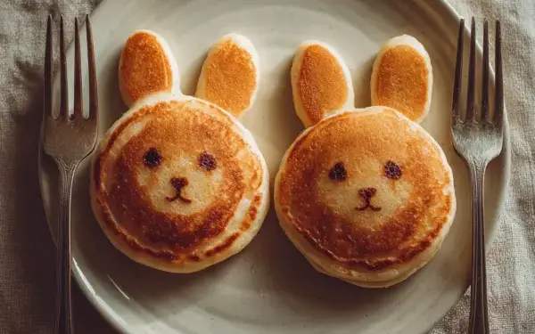 easter bunny pancakes