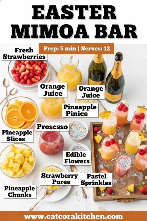 Easter mimosa bar ingredients