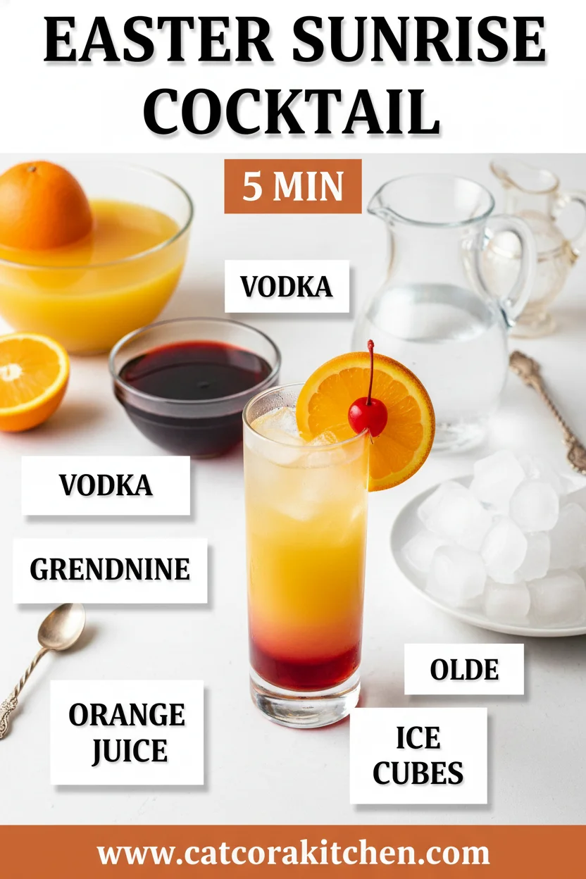 Easter sunrise cocktail ingredients