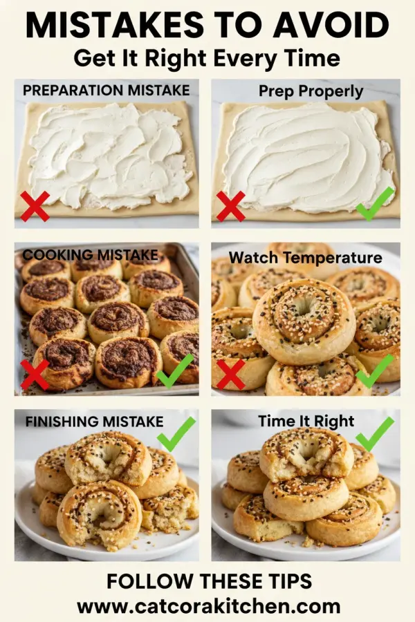 Everything bagel pinwheels common mistakes