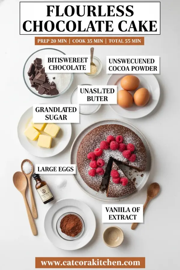 Flourless chocolate cake ingredients