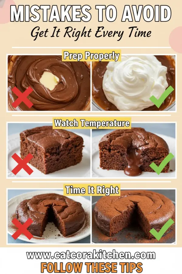 Flourless chocolate cake common mistakes