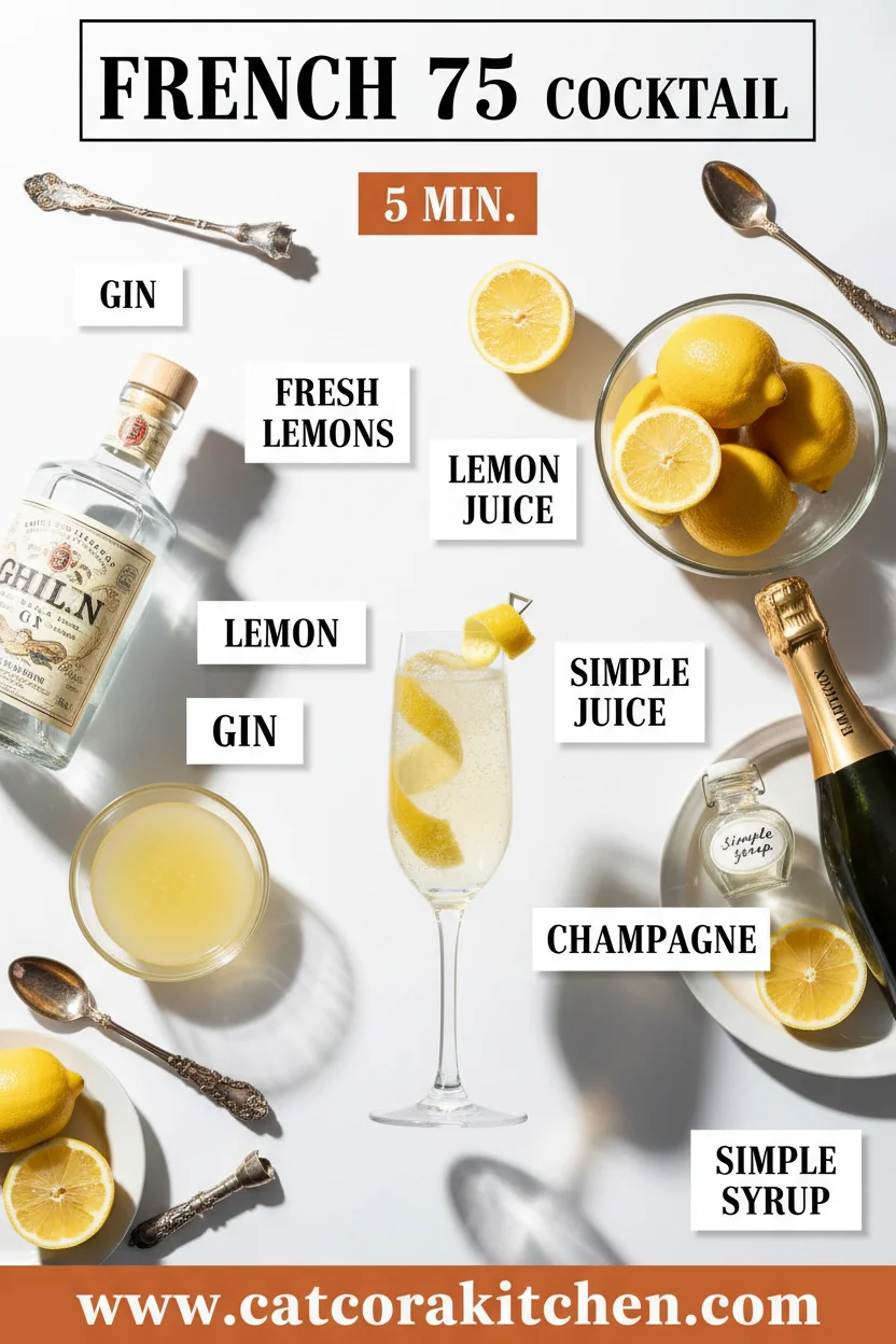 French 75 Cocktail ingredients