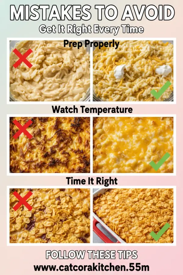 Funeral potatoes common mistakes