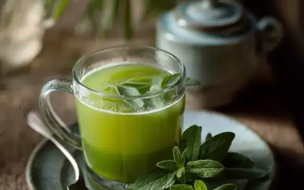 garden herb green juice cocktail