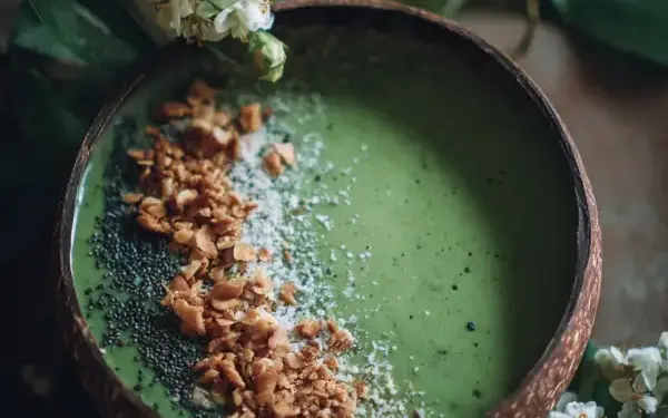 green smoothie bowl for earth day