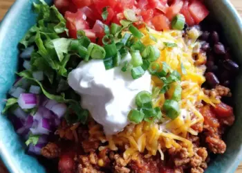 ground turkey taco bowl