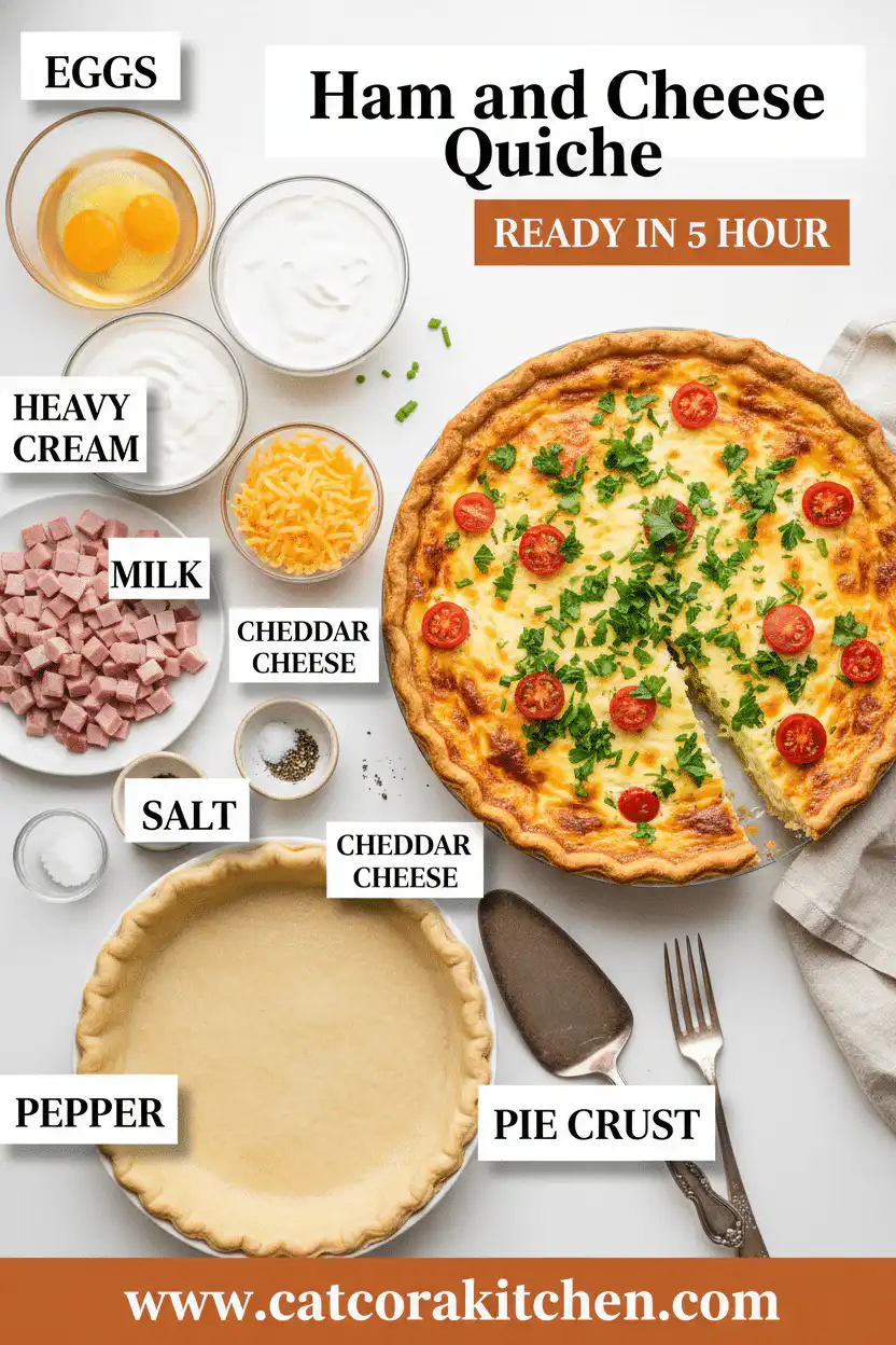 Ham and cheese quiche ingredients