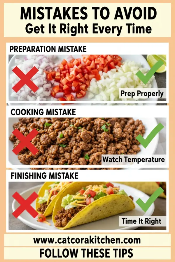 Homemade beef tacos common mistakes