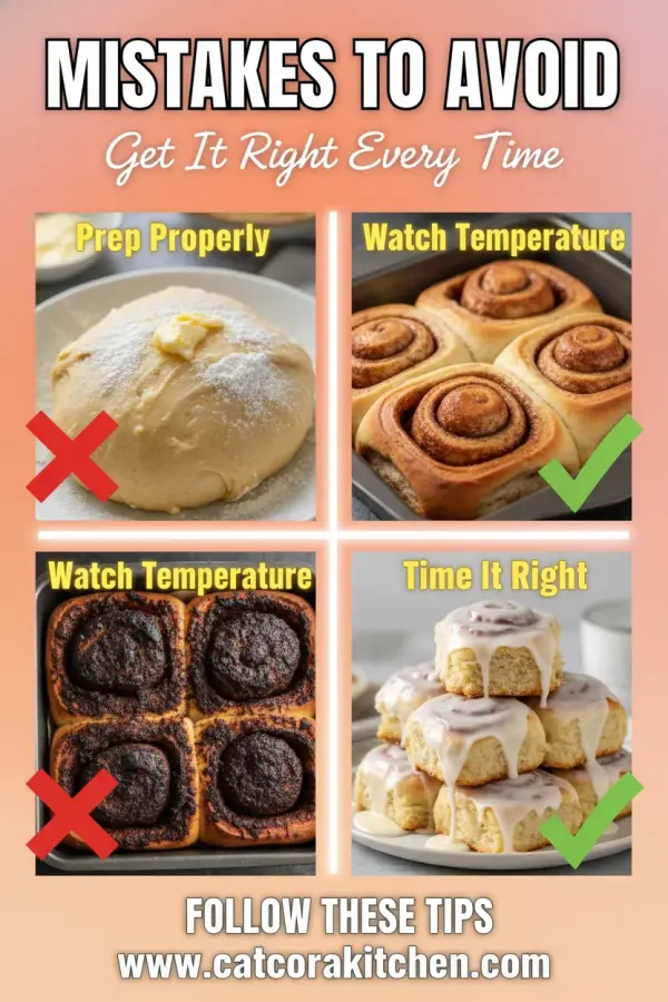 Homemade cinnamon rolls common mistakes