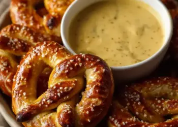 homemade pretzels with beer cheese dip