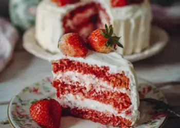 homemade strawberry cake from scratch
