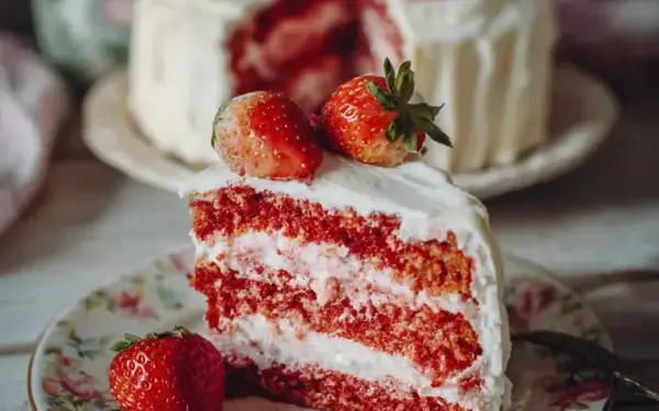 homemade strawberry cake from scratch