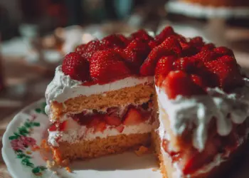 homemade strawberry cake from scratch