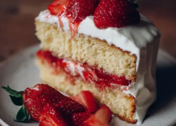 homemade strawberry cake from scratch