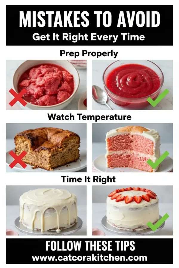 Homemade strawberry cake from scratch common mistakes