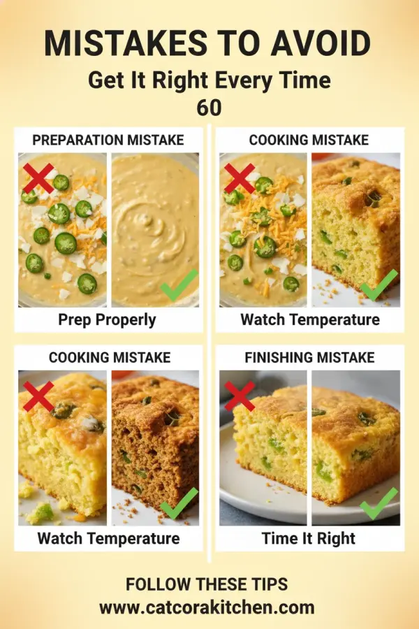 Jalapeño cheddar cornbread common mistakes